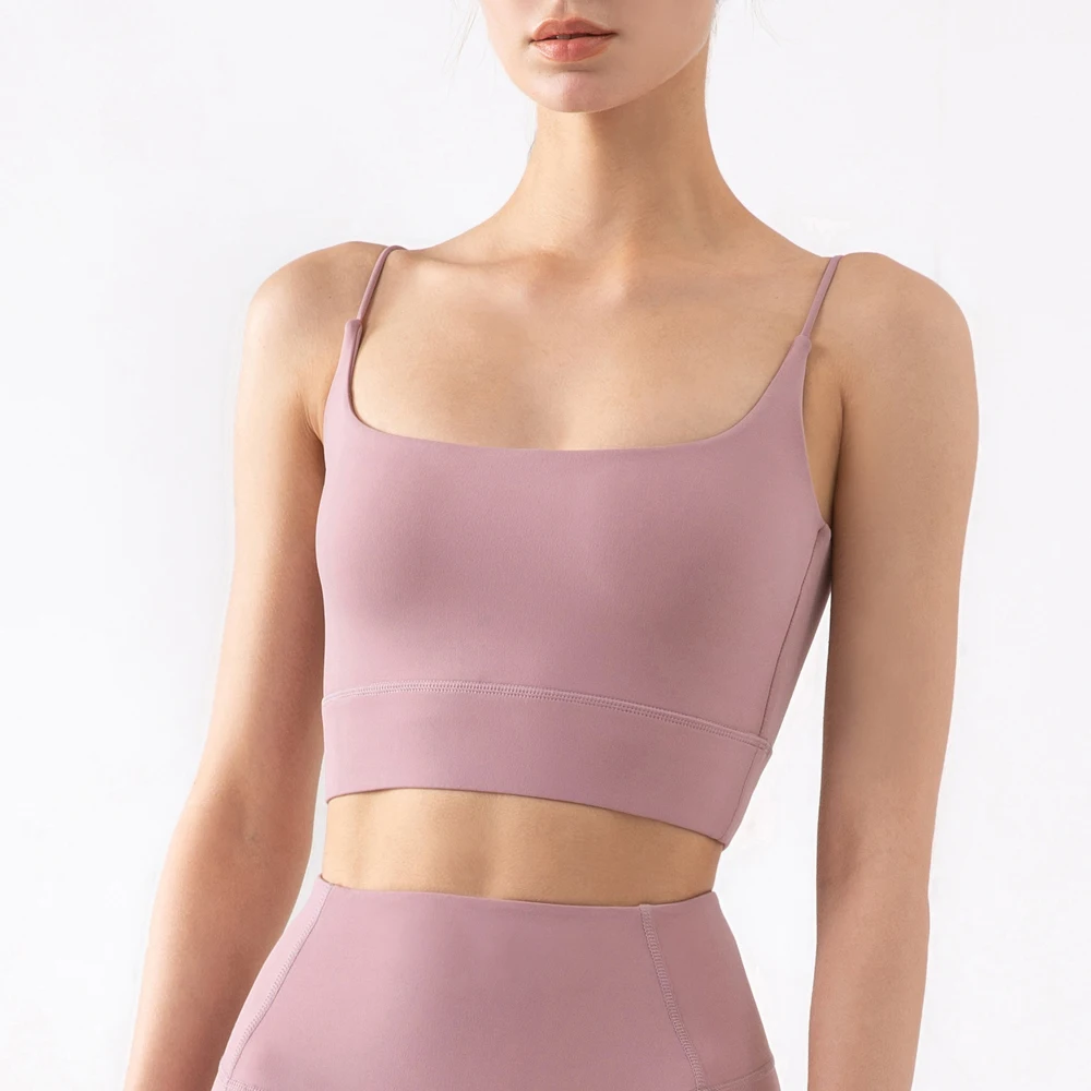 

High Quality Fitness Wear Workout Top Bra Solid Color High Impact Vest Type Women Sports Bra