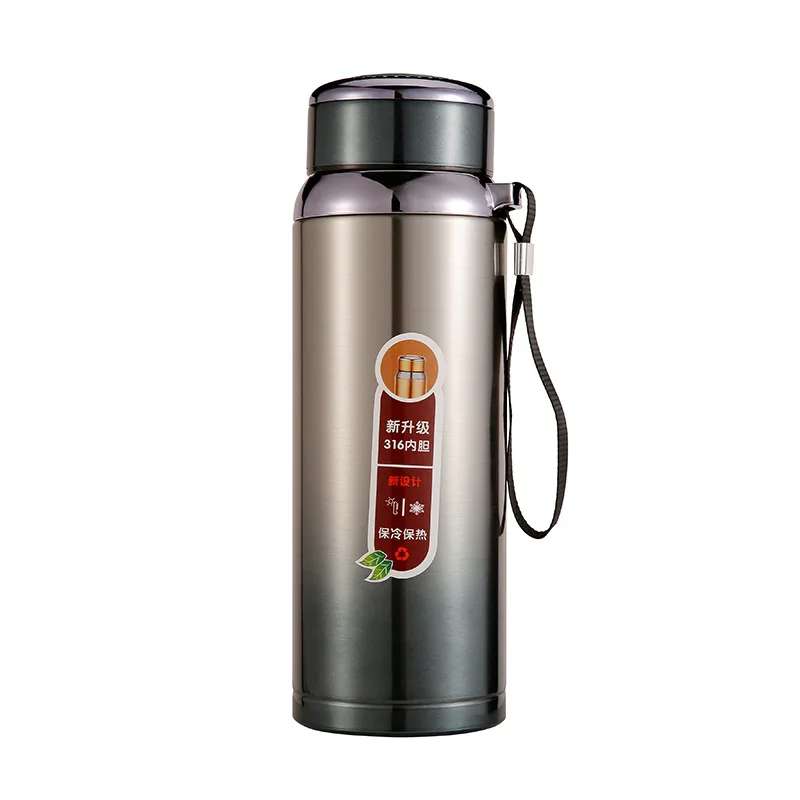

New fashion wholesale large capacity drinking bottles stainless steel bottle for restaurants with temperature display, Black,red,blue,brown,gold