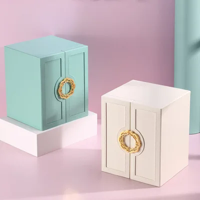 

MIKOOLE Large size Door Design PU Leather jewelry Storage Box pendant packaging storage case jewelry big necklace box