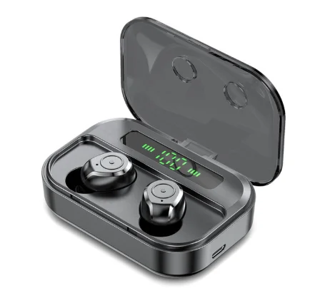 

GlobalCrown Bluetooth V5.0 LED 6D Stereo Sound Sports TWS IPX7 Waterproof Mini True Wireless Headphones