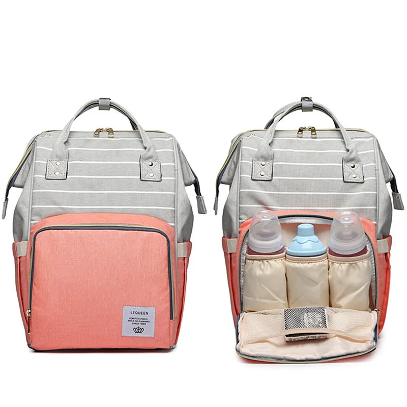 

LEQUEEN Fashion Designer Large Mummy Maternity Diaper Nursing Travel Bag Stroller Baby Care Nappy Backpack Bag, 7 colors