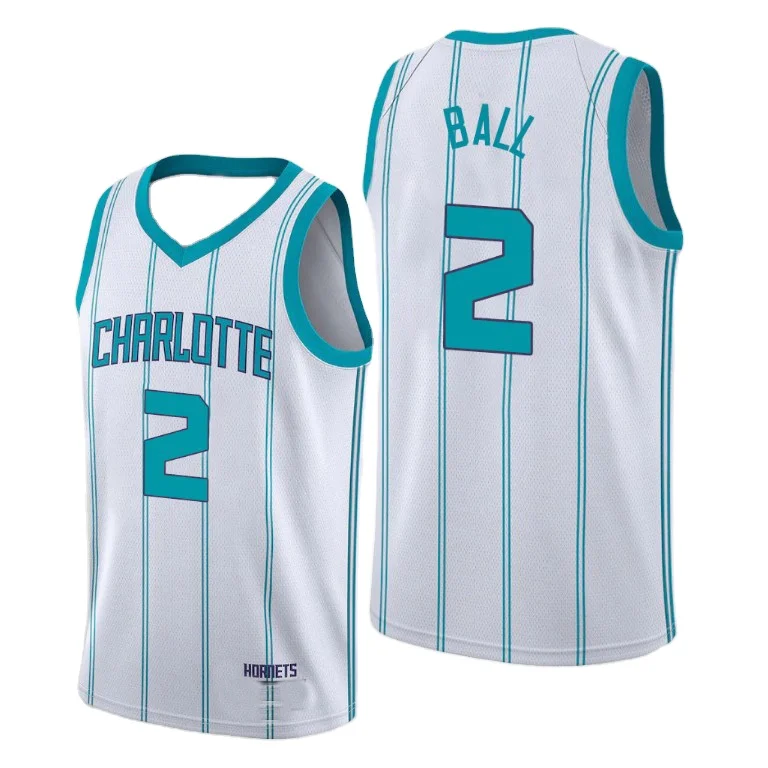 

High Quality 2021 USA Uniform Embroidered Basketball Jerseys Hornets No. 2 Jersey
