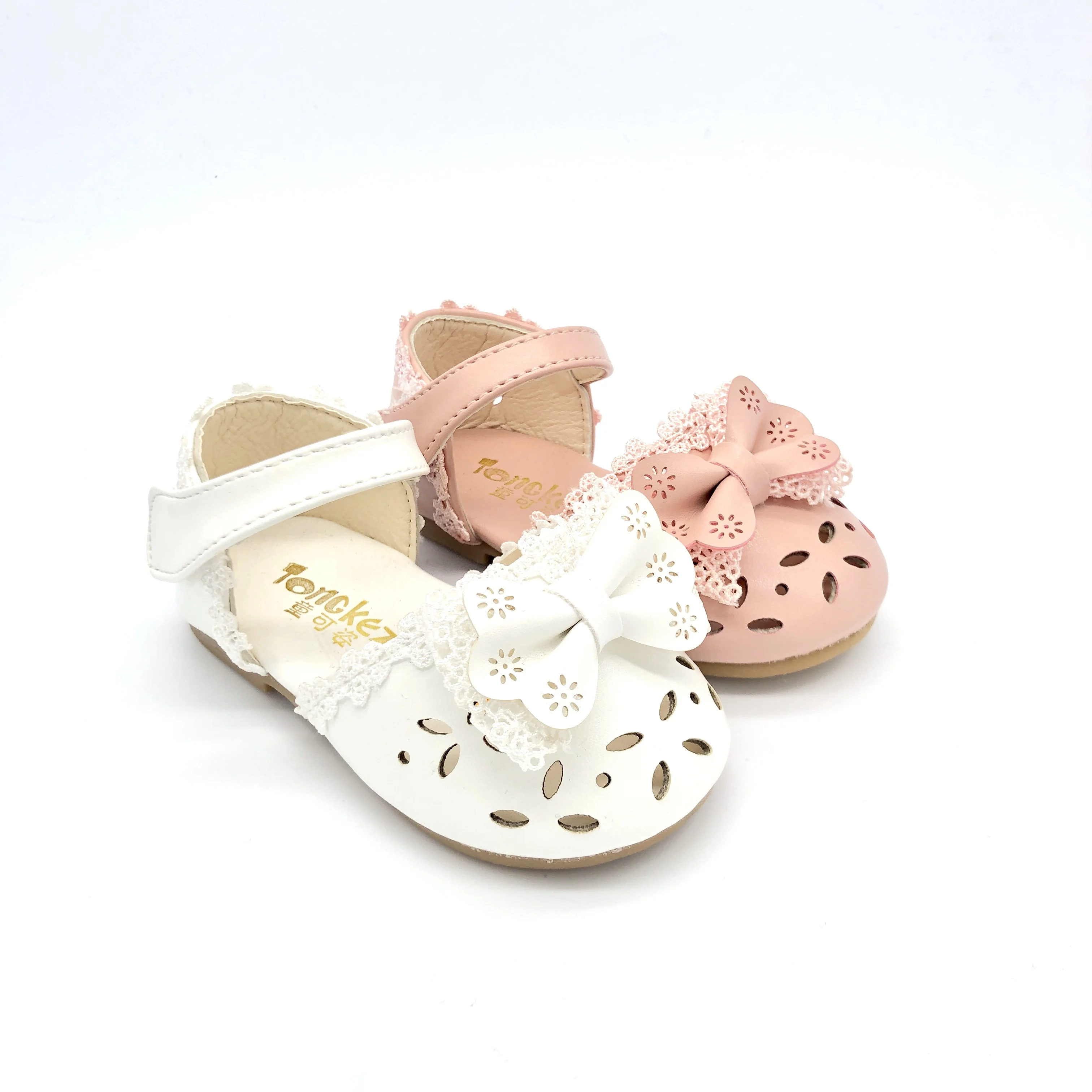 

Baby Trail China Guangzhou Wholesale Kids Shoes Baby Wedding Fashion Party Girls Formal Shoes, Black/pink