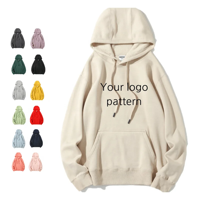

Custom Logo Hoodies Street Wear Women Khaki Blank Hip Hop Hoodie Custom Print Pullovers, Custom colors