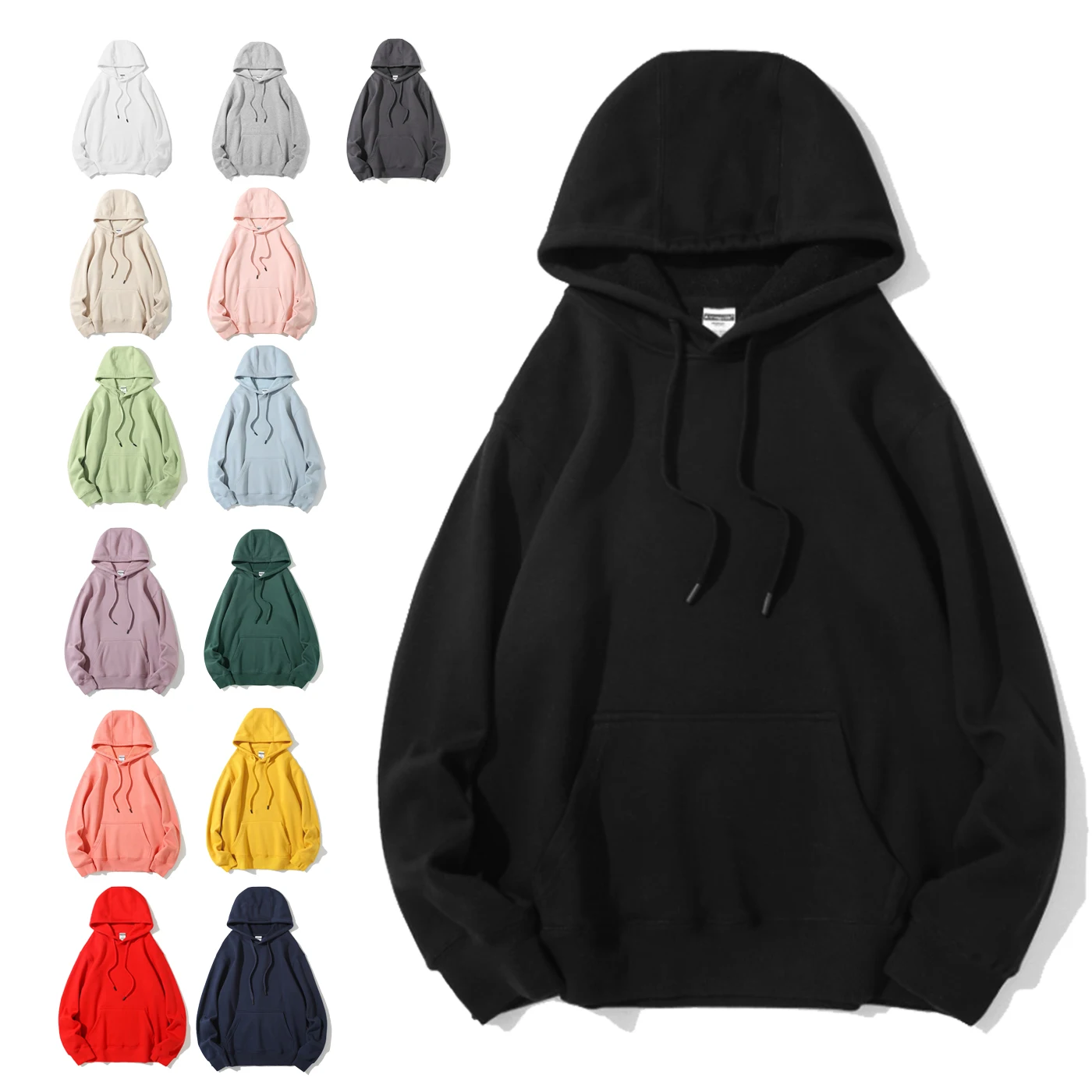 

custom premium hoodie blank thick organic cotton oversized hoodies men