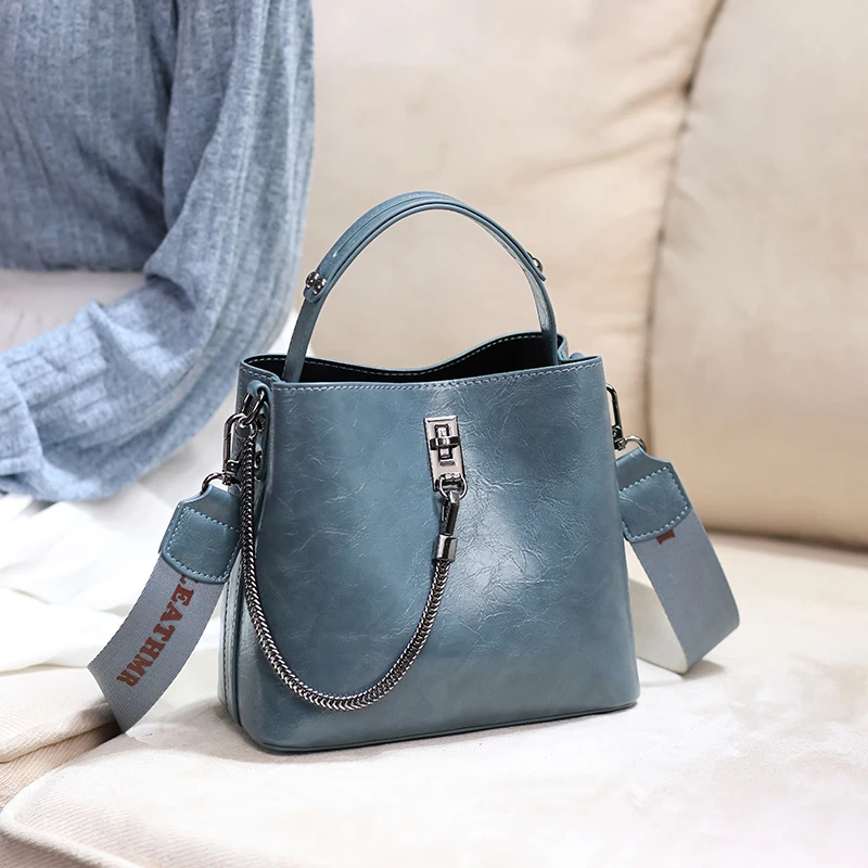 

Female fashion casual one shoulder cross body bags ladies handbag 2021 summer new bucket bag wholesale