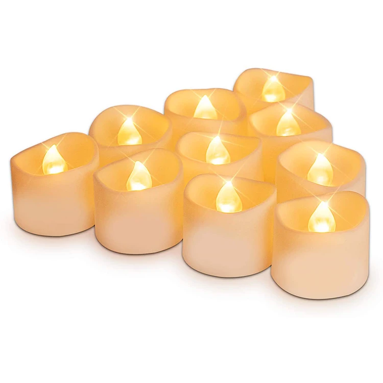 White Color Flameless Plastic LED Tea Light Candle CR2032 Battery Operated Home Decoration pieces