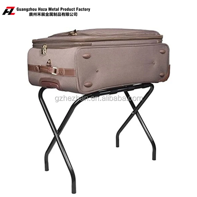 
Stainless Steel Folding Luggage Stand Metal Tubular Luggage Racks For Hotel Guestroom 