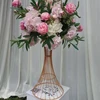 Wedding Gold Road Lead Flower Table Vase Stand for Wedding Centerpiece Decoration