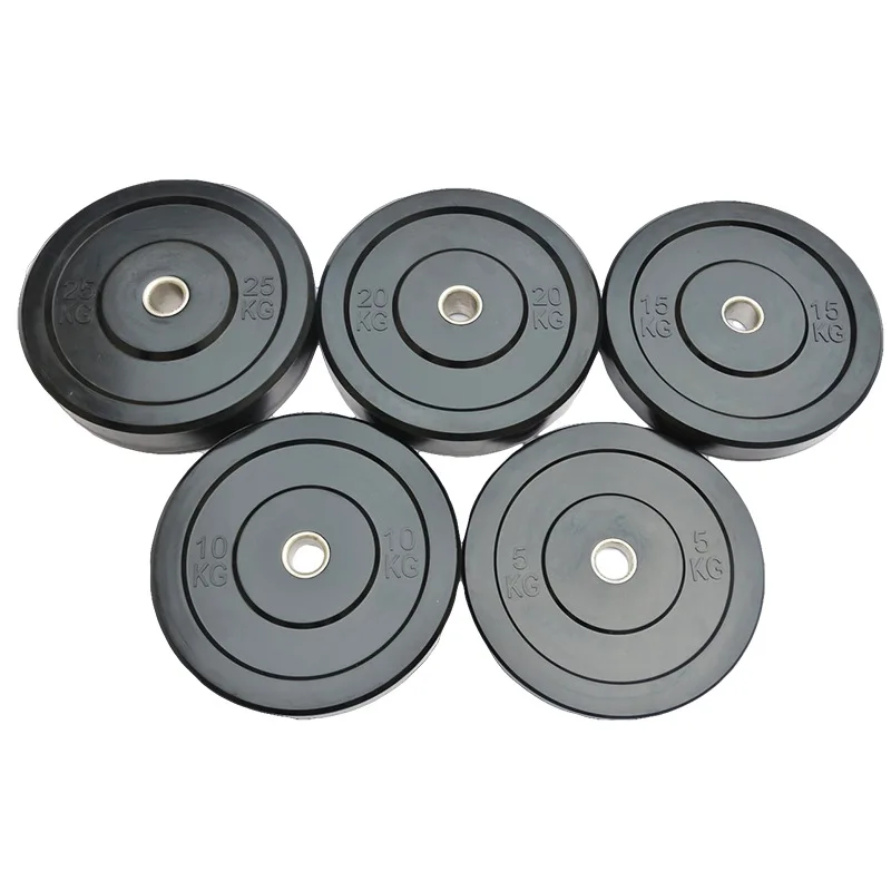 

Fitness Equipment Weight Lifting Virgin Rubber Bumper Plate Set, Black,red, yellow
