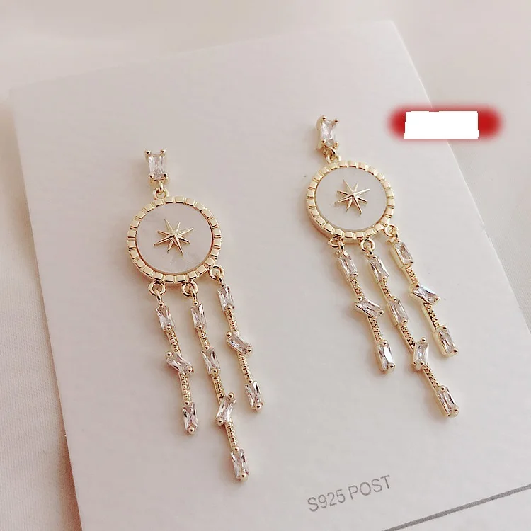 

Korean East Gate Fashion 925 Silver Needle Earrings Small Fresh Temperament Earrings Hoop Earrings Stainless Steel, Picture shows