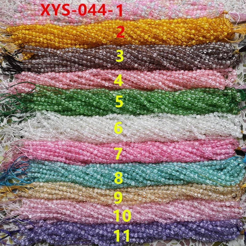 

8mm Colorful Crackle Crystal Glass Round Beads, Multi color