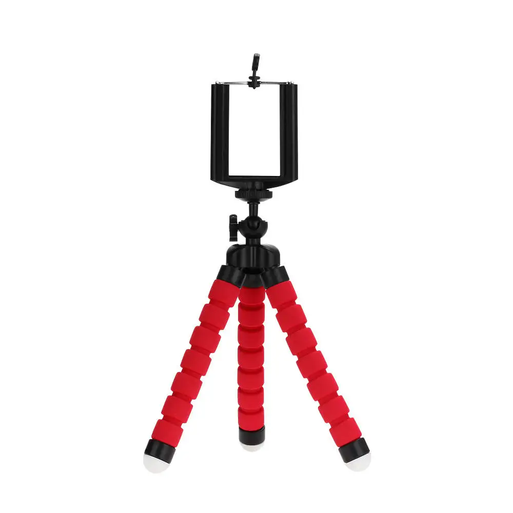 

New trumpet sponge octopus, lazy mobile phone tripod, Bluetooth selfie tripod, Black red blue