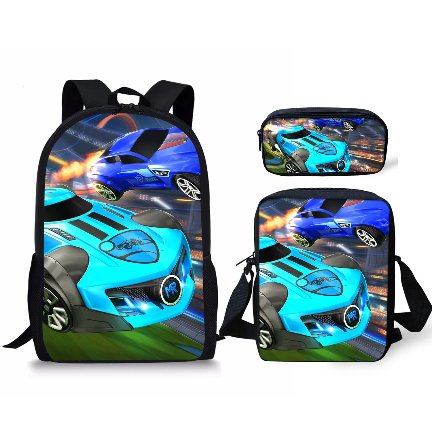 

2021 New unique custom logo backpack wallet pen bag children's 3D car design backpack children's school bag, Customized color,printable