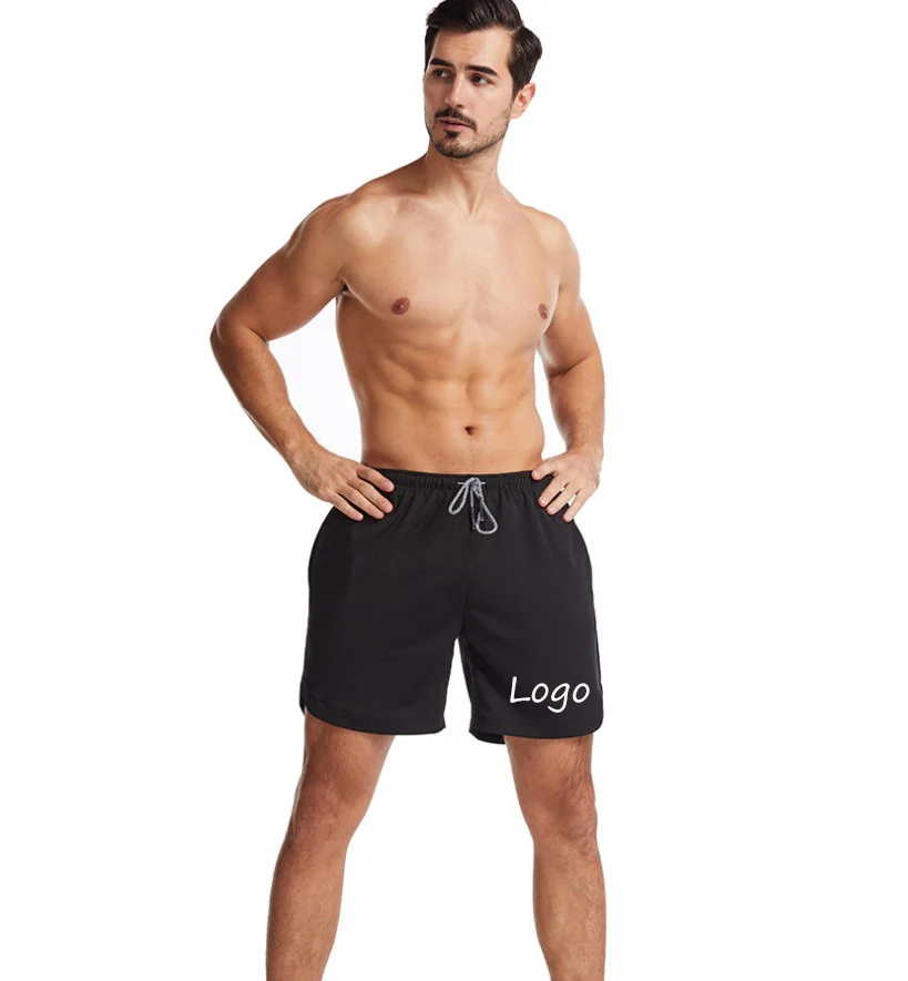 

Popular New Double Layer Sports Shorts Men Large Size Quick Drying Zipper Pocket Fitness Jogging Pants, As picture