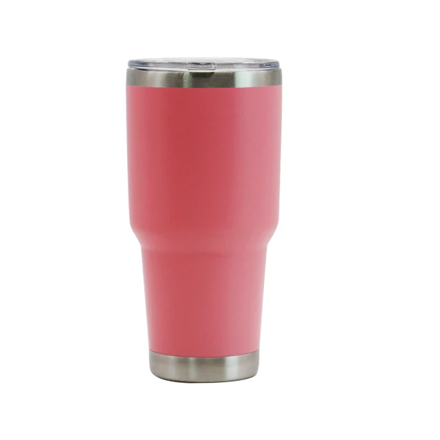 

30OZ Stainless Steel Vacuum Insulated Double Wall Thermal Cup Durable Powder Coated Insulated Coffee Mug, Pink/white/black/red/blue