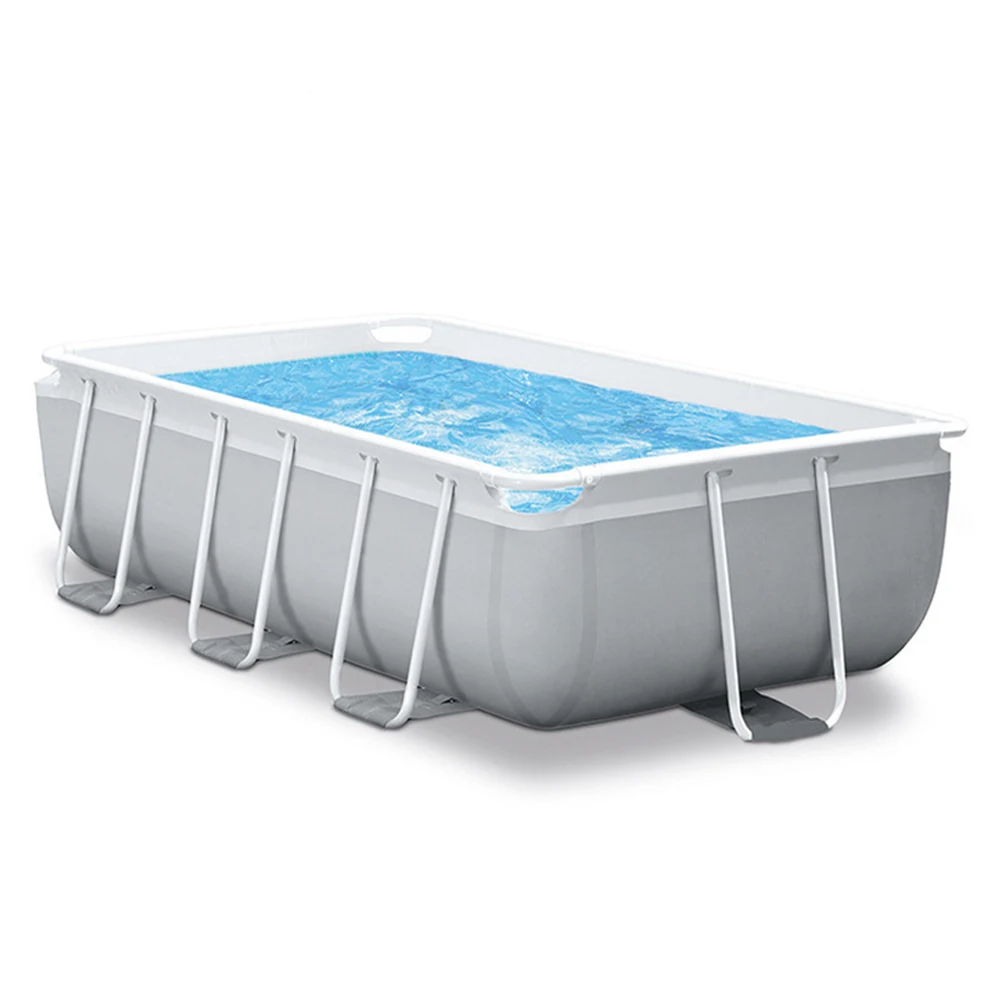 

Newbility  family fun pools prism frame premium pool set backyard, Customizable pool toys swimming fish