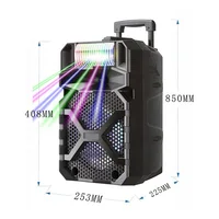 

8Inch Speaker Portable Big DJ Speaker System Subwoofer Sound Box With LED Light,Square Dance Outdoor Speaker