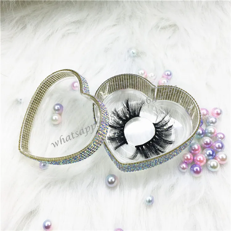

Private Label Heart Shape Eyelash Packaging Box Real 100% 25mm 3d Mink Strip Valentine's Day Eyelashes Lashbox, As picture shows