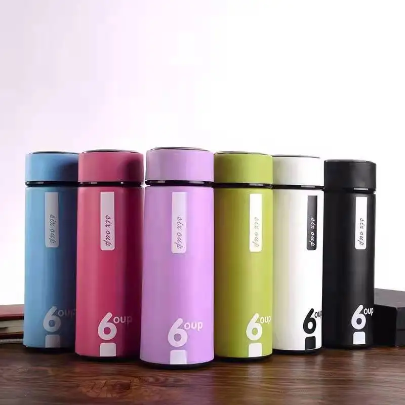 

New Nice glass liner creative water bottle simple department store student bottle advertising gift thermos bottle