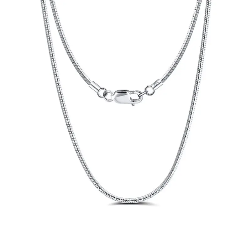 

2021 Hot Selling Hip Hop Silver Plated Necklace Chains Jewelry  Snake 925 Sterling Sliver Chains For Men Women