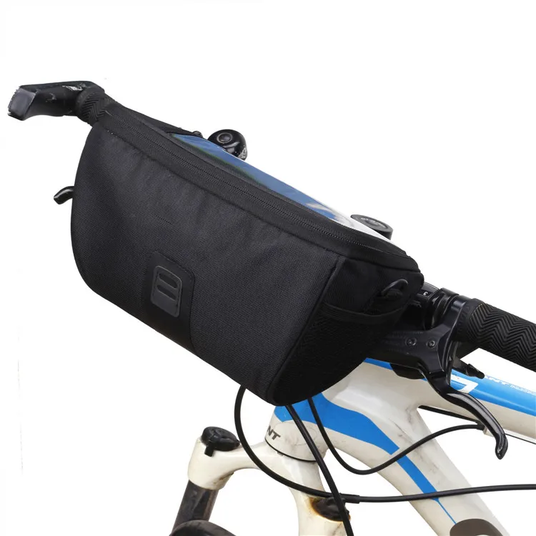 

Most Popular Multifunctional Bicycle Handlebar Bag MTB Front Bag Cycling Front Bag Polyester Unisex, Black