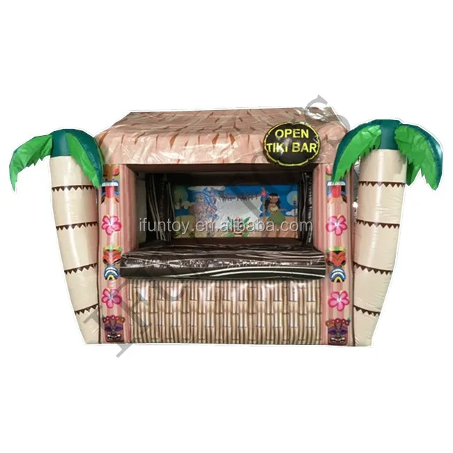 Tropical Theme Inflatable Food Booth Drink Bar / Tiki Bar Tent