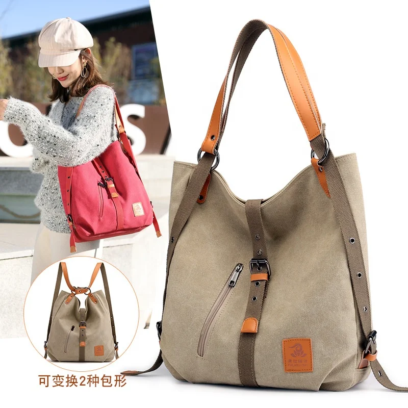 

Women Canvas Tote Bag Outdoor Casual Crossbody Bag Duffle Bag