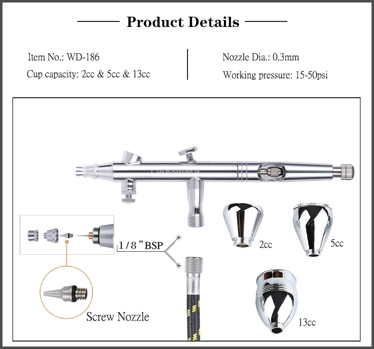 LinhaivetA cake decorating airbrush kit mini air brush nail art machine set