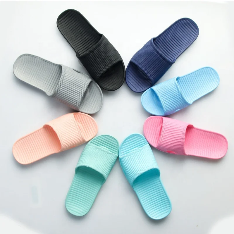 

2021 EVA Rubber Unisex Hot Summer Shower Room Shoes Anti Slip Women Bathroom Slides Slippers