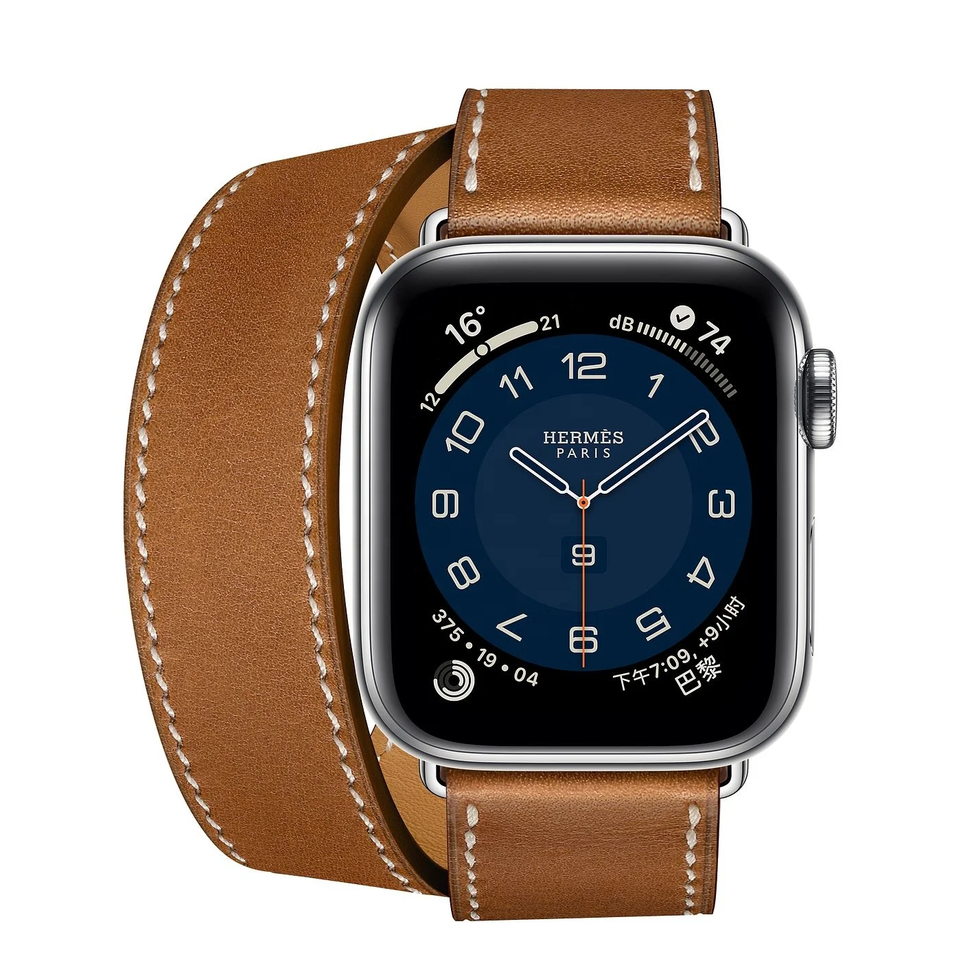 

Double Tour Band Genuine Leather Watch Strap Charm Bracelet For Apple Watch SE6/S6 5 4 3 2 1 38/40/42/44mm, Colors as photo shown