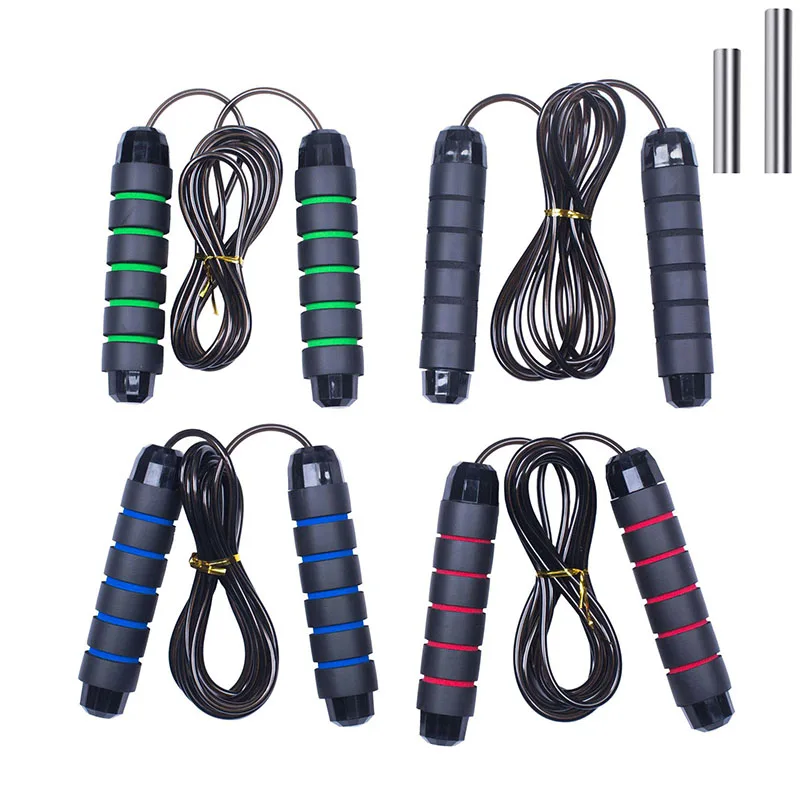 

Free Sample Wholesale Speed Weighted Fitness Exercise Foam Handle Pvc Skipping Jump Rope, Blue/red/green/gray