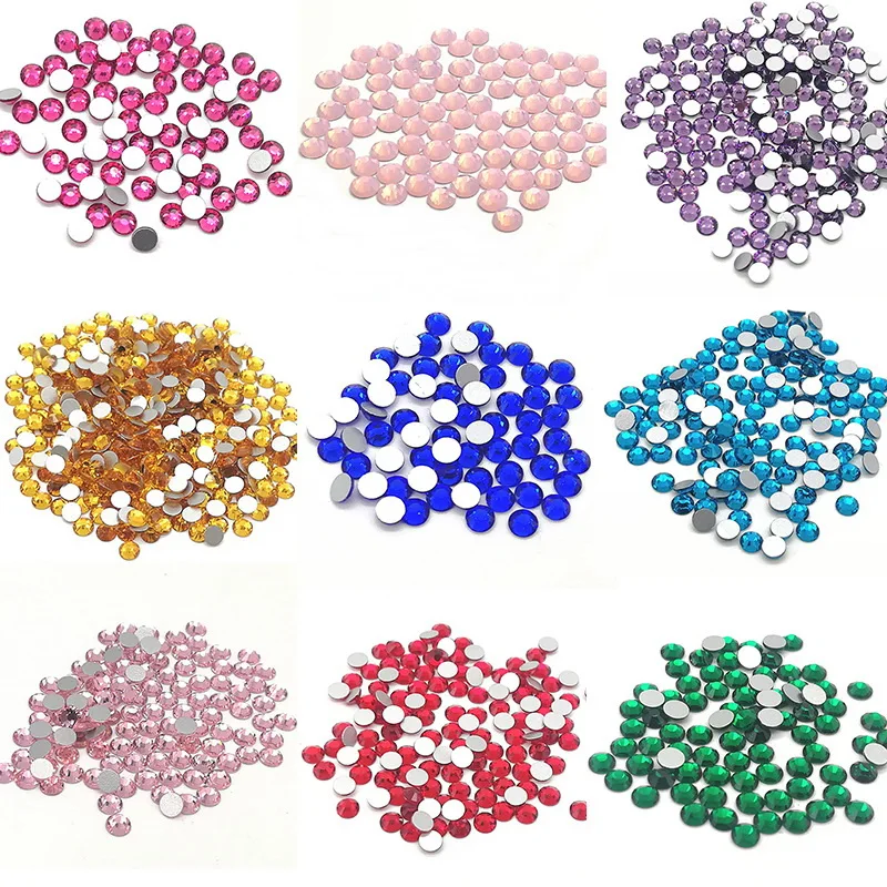 

Factory direct sales flat back non hotfix crystal rhinestone for nail art and garment decoration, Over 75colors