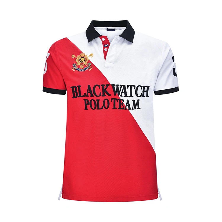 

Wholesale Camisa Short Sleeved 100% Cotton Hit Color plus size Golf customized T-shirt Embroidered Sports Polo Shirts for Men