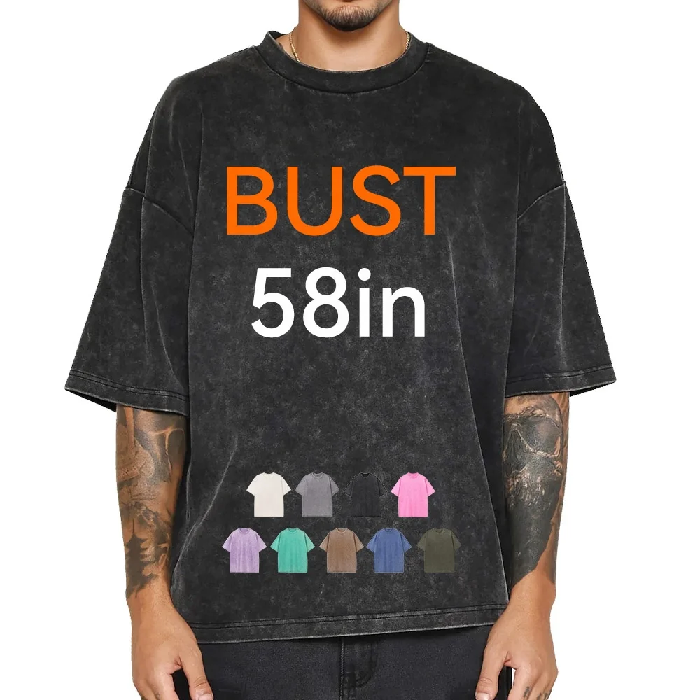 ZYtshirt 230g Wholesale Crewneck Unisex Blank Heavyweight Cotton Tee Vintage Acid Wash t Shirt Printing Custom Oversized T-shirt