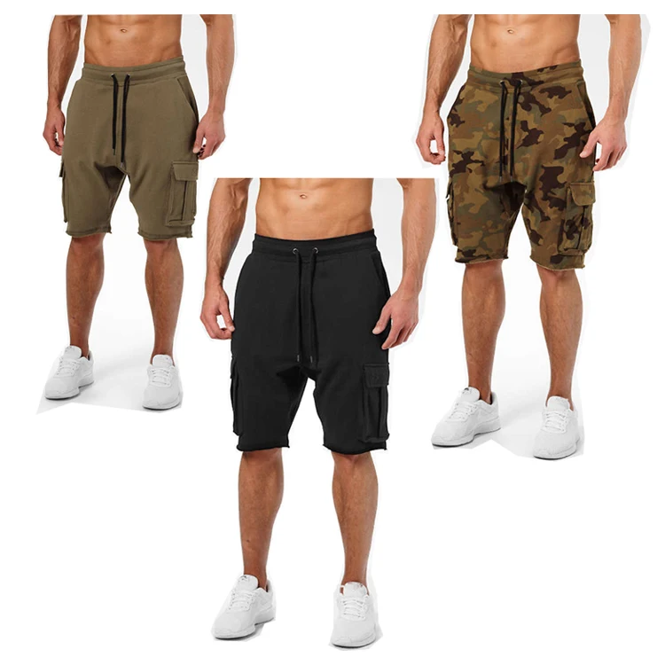 

BaiSheng Hot selling Mens Drawstring Pockets Knee Length Half Pants Men's Shorts