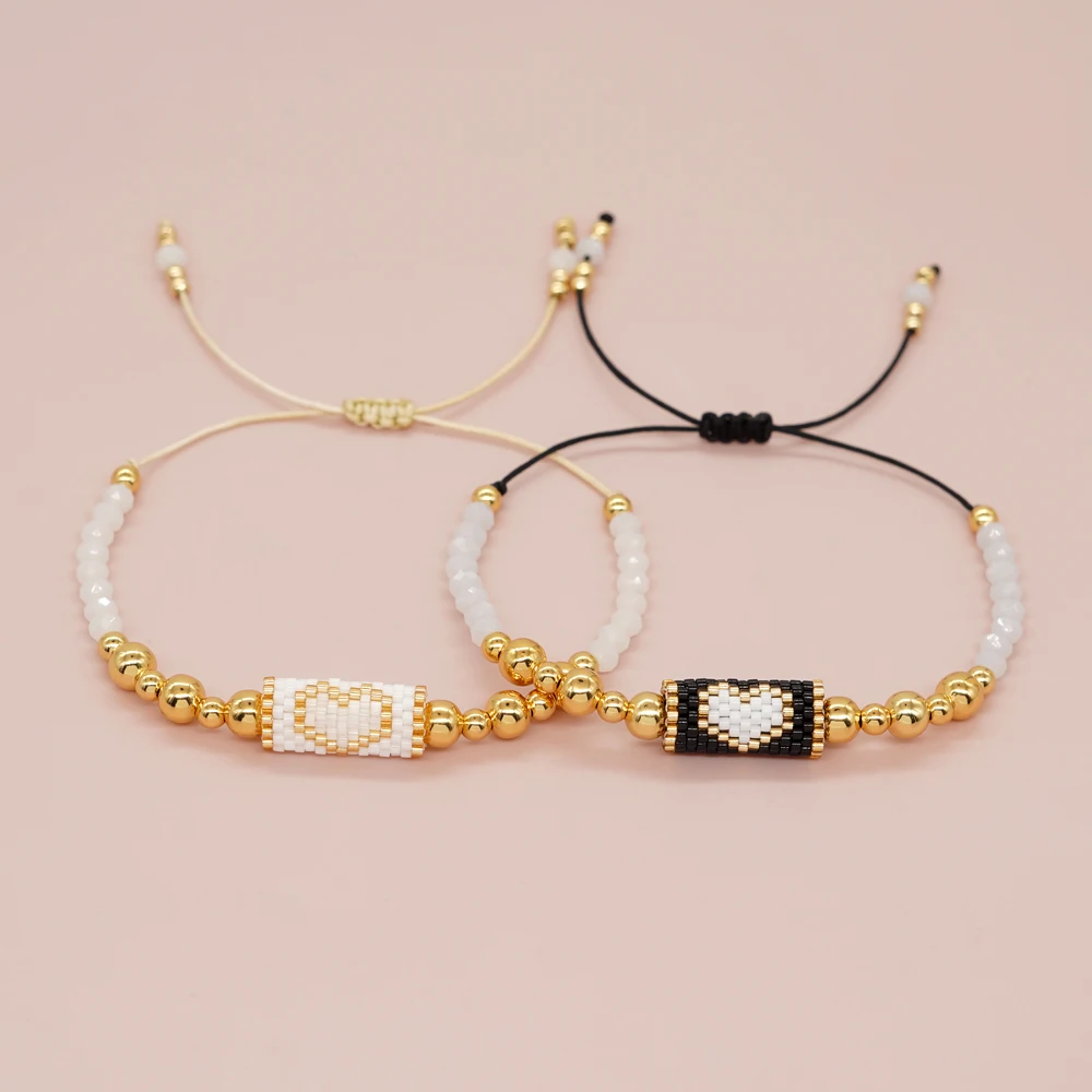 

Go2boho New In Crystal Gold Bead Friendship Bracelets For Women Boho Fashion Miyuki Handmade Woven Jewelry Gift