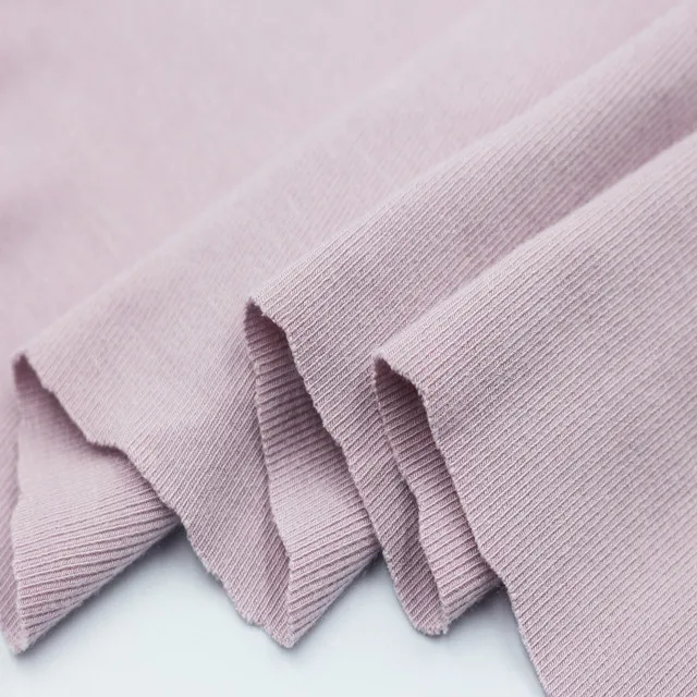 
high quality 92%rayon 8%spandex stretch ribs knitted fabric textile 