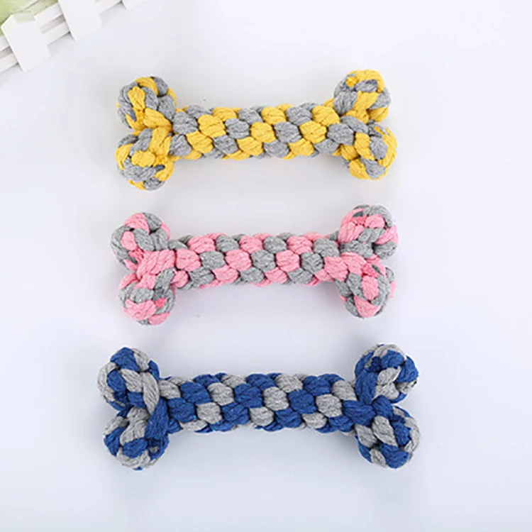 

Hot Luxury Durable Interactive Cotton Rope Pet Dog Chew Toy Bone for Dog, Picture showed