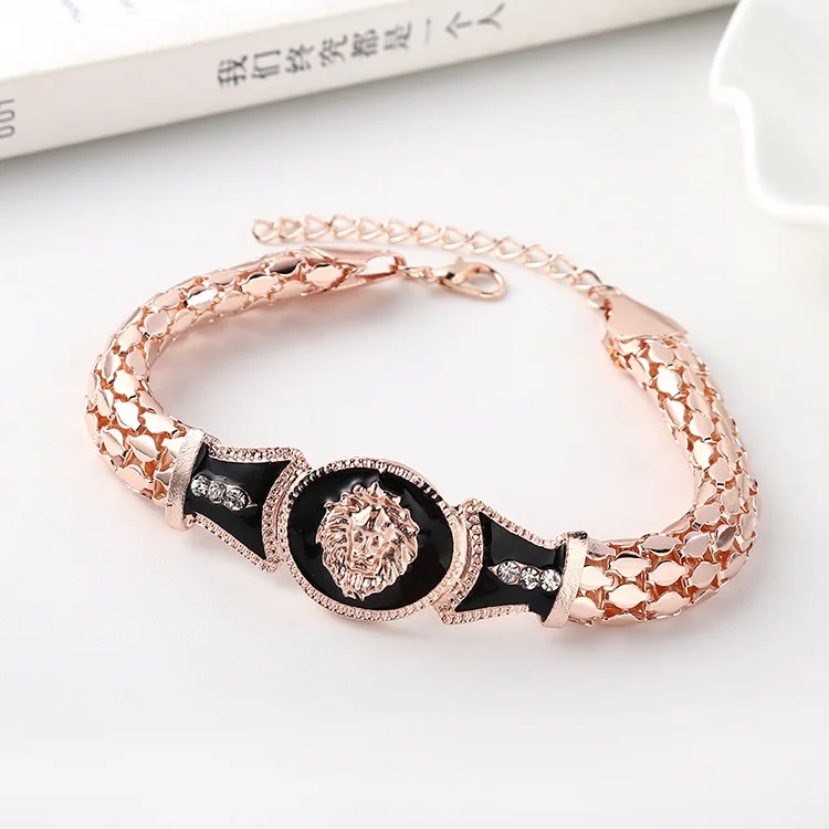 

New accessories creative lion head bracelet female exaggerated retro diamond metal bracelet, Picture