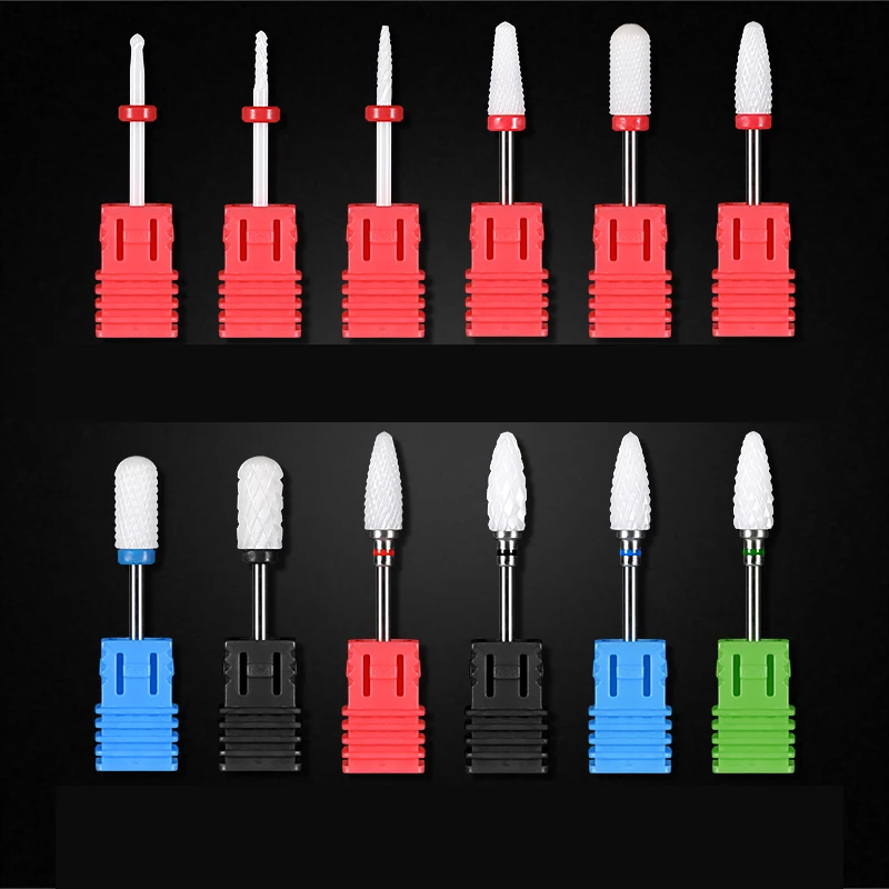 

NAD006 1pcs ceramic nail drill bit 12 style nails file head for for electric nail drill Manicure Pedicure Tools