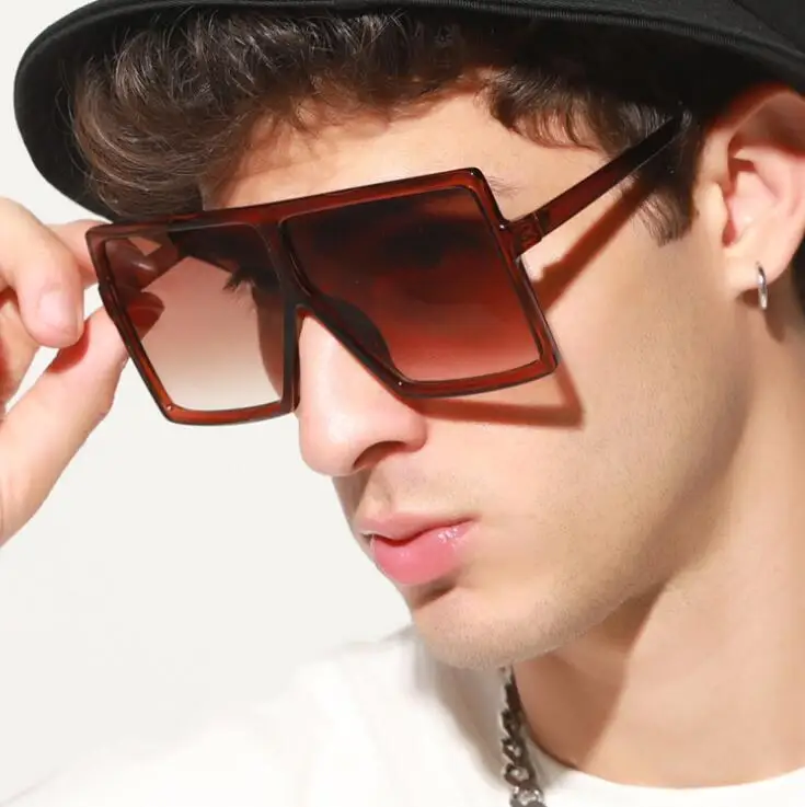 

High Quality Square Oversized Glasses Fashion Custom Sunglasses UV400, Custom colors