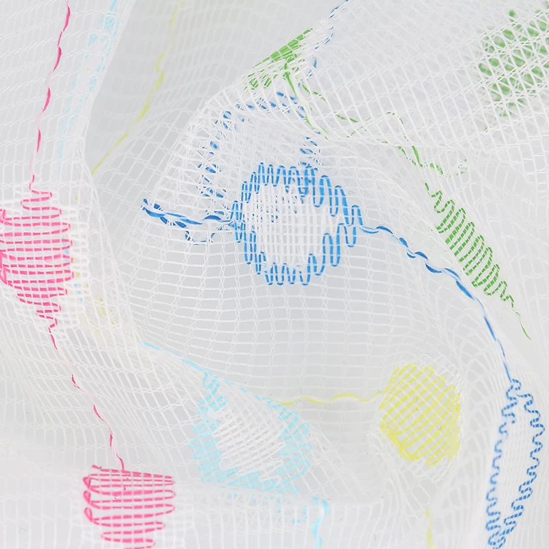 
Unique design exquisite craftsmanship star flower polyester floral embroidered mesh fabric 