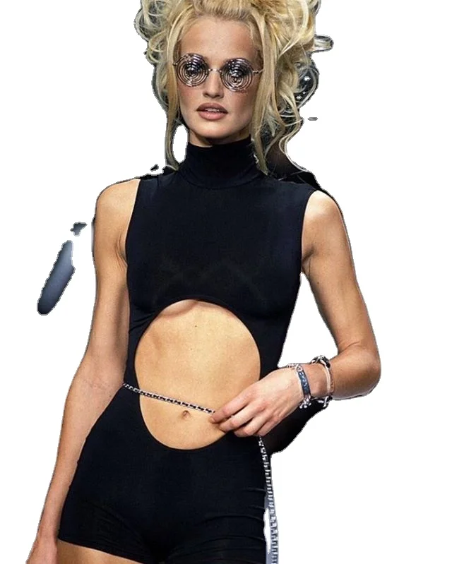 

2021 Sexy Girls Pajamas black Strip Adult Jumpsuits Wear Print Spandex Anti Style Time Club Lead bodysuit