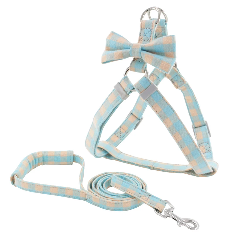 

New products adjustable dog harness portable cotton puppy dog leash and harness rope dog leash, Red