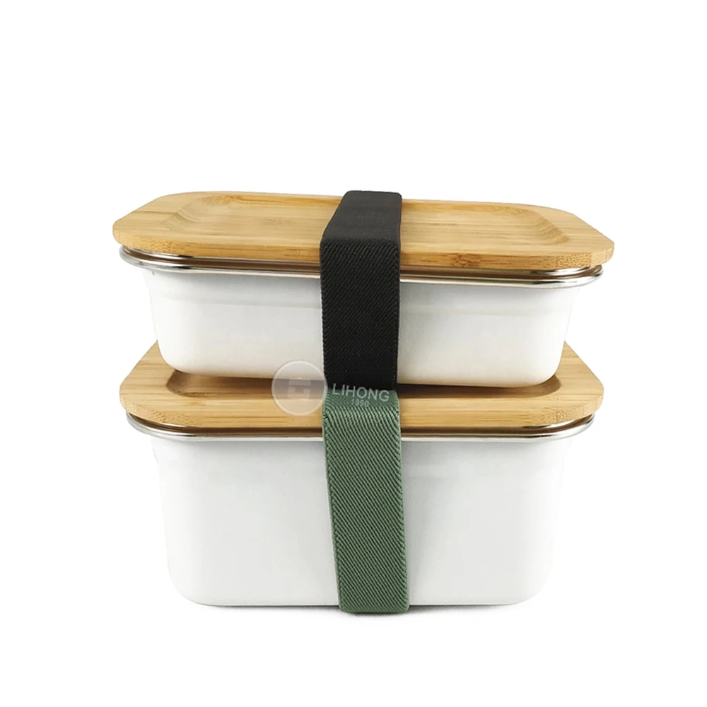 

Eco Friendly Bpa Free Bamboo Lunch Box Stainless Steel Food Container Wooden Storage Containers With Lid