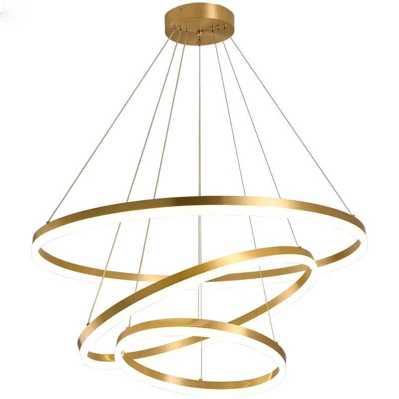 good quality modern copper indoor led decorative gold hanging lighting fittings