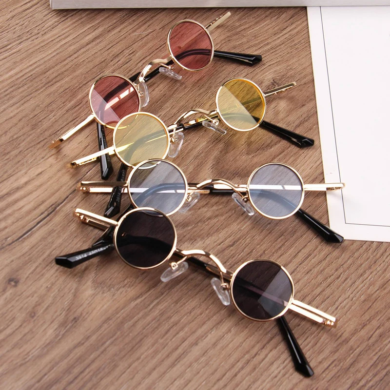 

SKYWAY Popular Fashion Children Girls Boys Sun Glasses Metal Small Round Frame Anti Ultraviolet Kid Sunglasses