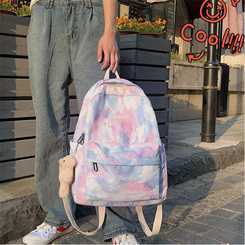 

Tie Dye Durable Backpack College School Book Shoulder Bag 1005017 Travel Daypack for Boys Girls Man Woman