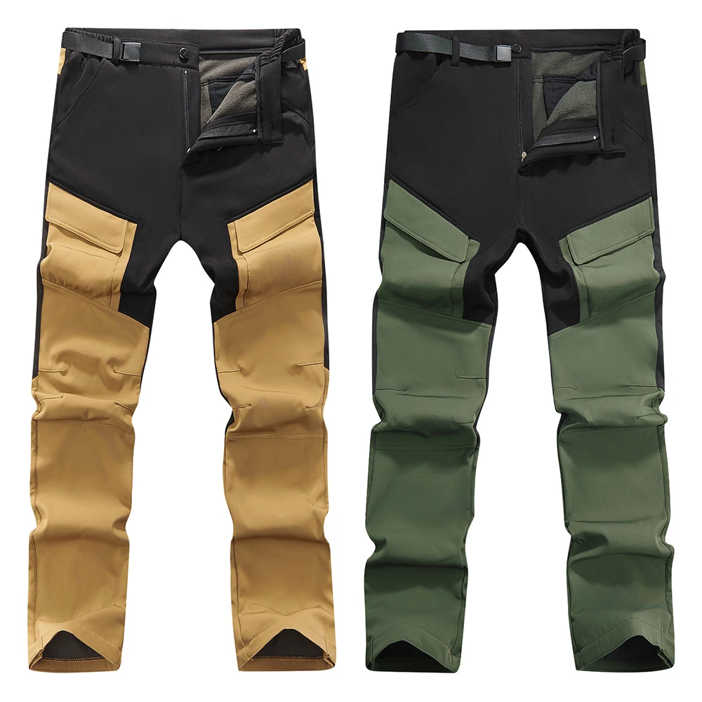 Winter Hiking Trousers Waterproof Outdoor Fleece Pants